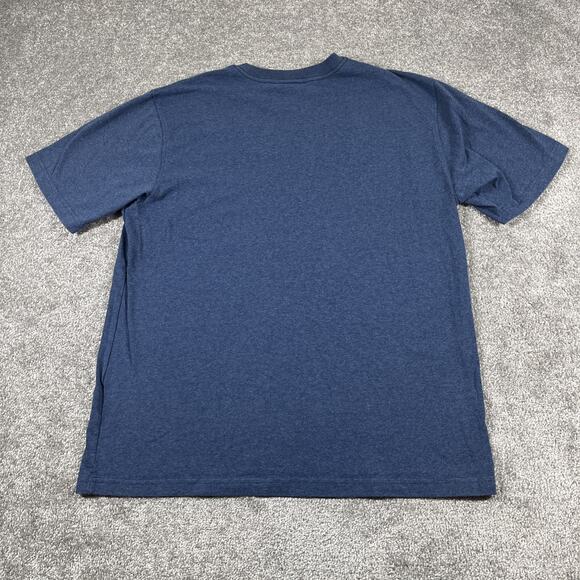 Carhartt T Shirt Mens Large Loose Fit Chest Pocket Short Sleeve Outdoors Blue - Picture 5 of 8